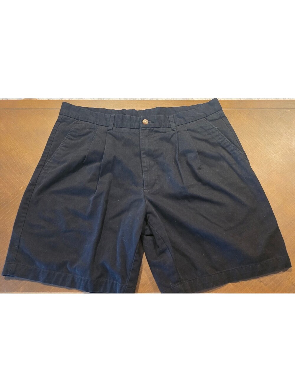 Puritan Men's Black Cotton Blend Pleated Shorts Size 36